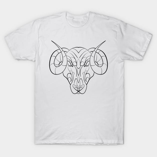 Ink Art Aries T-Shirt by tiver